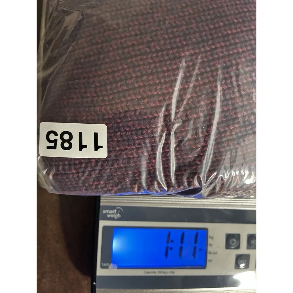 Lands End Drifter Burgundy Blue Marled Ribbed Knit Sweater Mens‎ XL Y2K Heritage